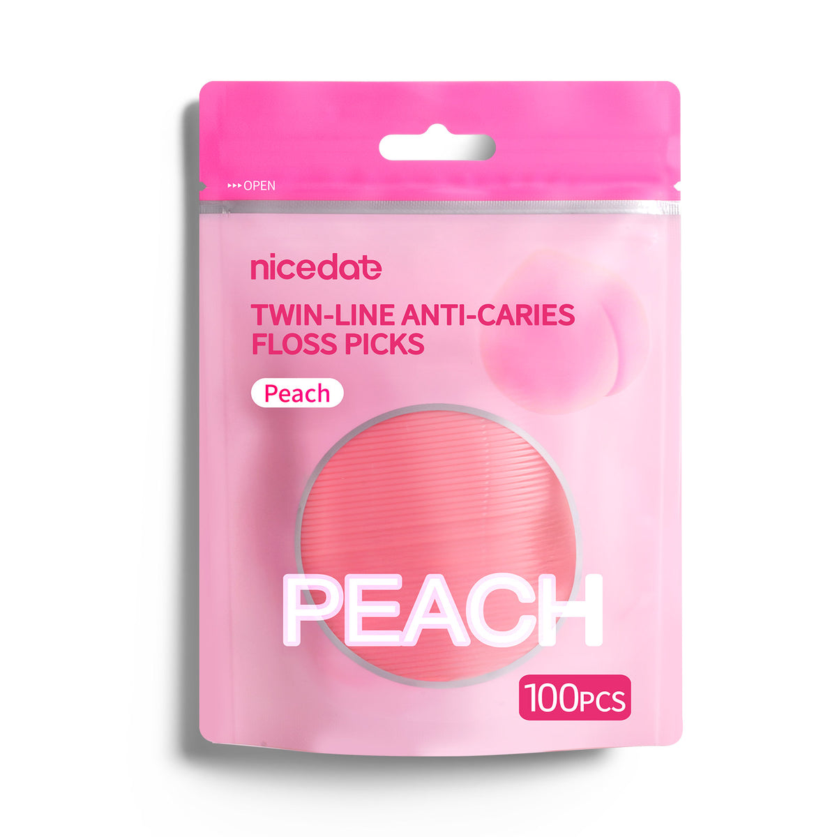 Nicedae Twin-Line Anti-Caries Floss Picks 100Pcs – nicedae